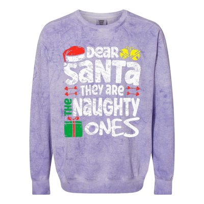 Christmas Dear santa They are the Naughty Ones xmas pajamas Colorblast Crewneck Sweatshirt