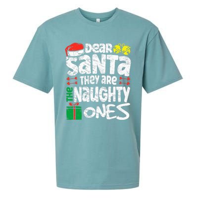 Christmas Dear santa They are the Naughty Ones xmas pajamas Sueded Cloud Jersey T-Shirt