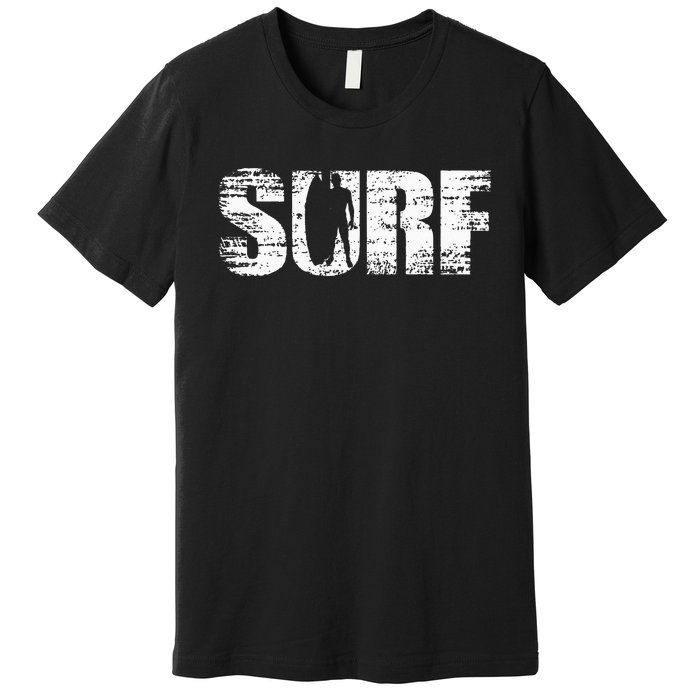 Cool distressed surfing for surfers Premium T-Shirt