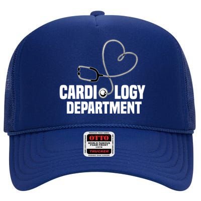 Cardiology Departt Stethoscope Heart Surgeons Surgery Meaningful Gift High Crown Mesh Back Trucker Hat