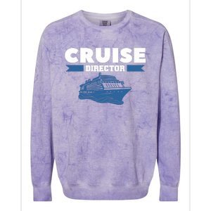 Cruise Director Ship Cruising Vacation Captain Colorblast Crewneck Sweatshirt