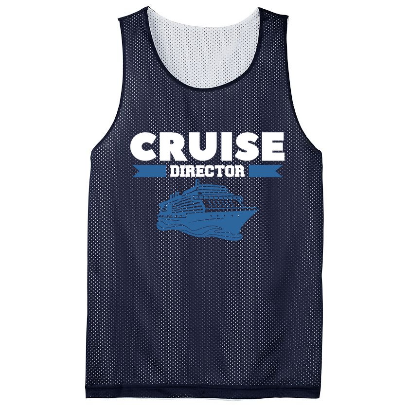 Cruise Director Ship Cruising Vacation Captain Mesh Reversible Basketball Jersey Tank