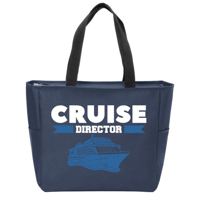 Cruise Director Ship Cruising Vacation Captain Zip Tote Bag