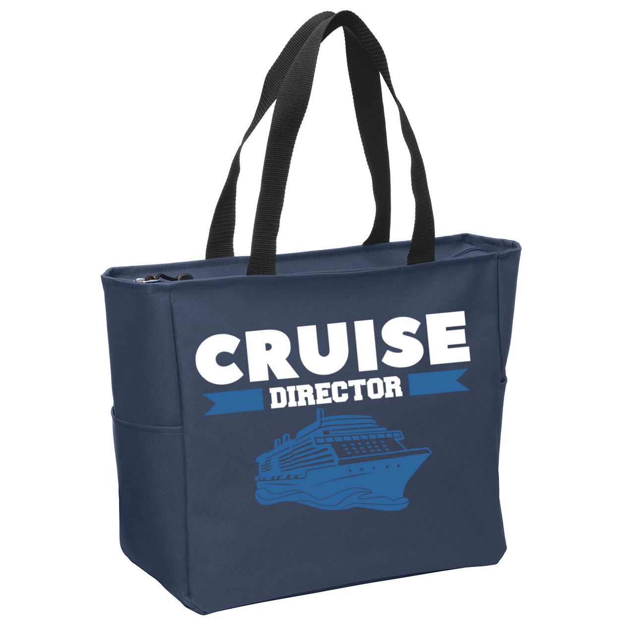 Cruise Director Ship Cruising Vacation Captain Zip Tote Bag