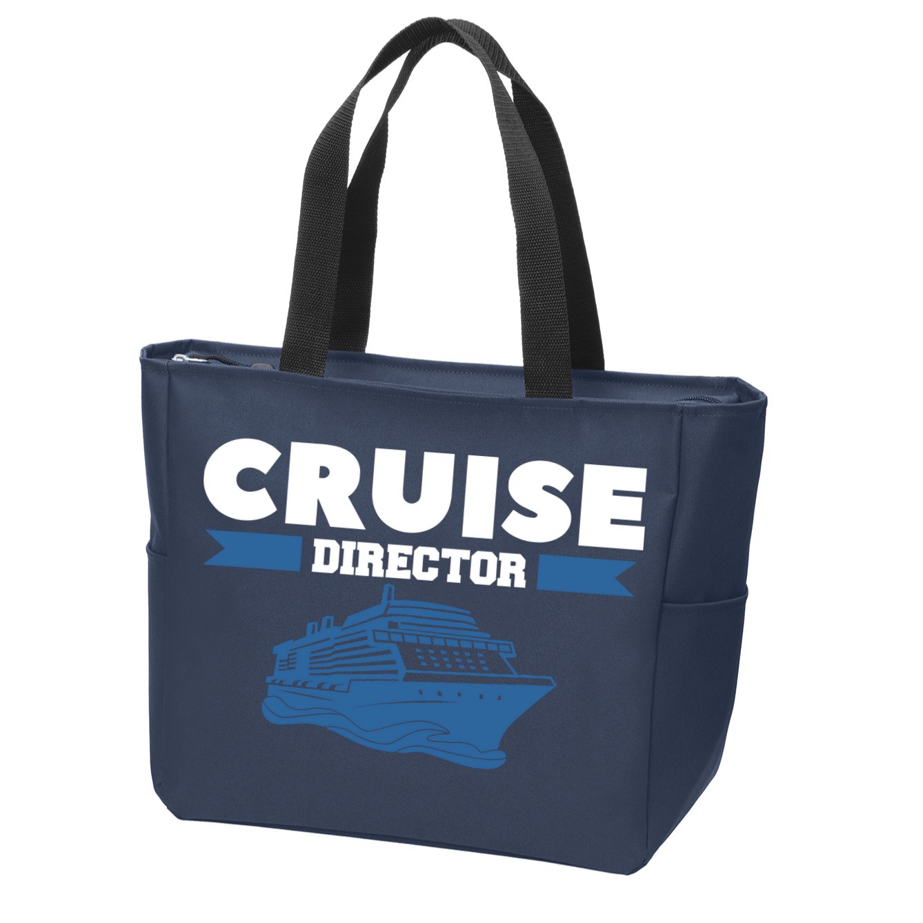Cruise Director Ship Cruising Vacation Captain Zip Tote Bag