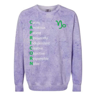 Cute Dandelion Saying Astrology Flower Zodiac Capricorn Colorblast Crewneck Sweatshirt