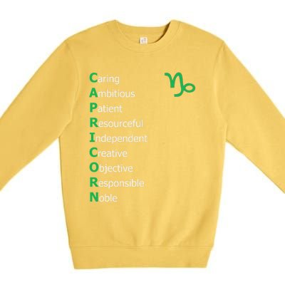 Cute Dandelion Saying Astrology Flower Zodiac Capricorn Premium Crewneck Sweatshirt