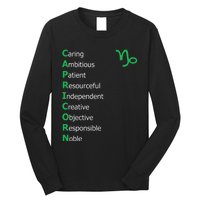 Cute Dandelion Saying Astrology Flower Zodiac Capricorn Long Sleeve Shirt