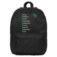 Cute Dandelion Saying Astrology Flower Zodiac Capricorn 16 in Basic Backpack