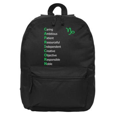 Cute Dandelion Saying Astrology Flower Zodiac Capricorn 16 in Basic Backpack