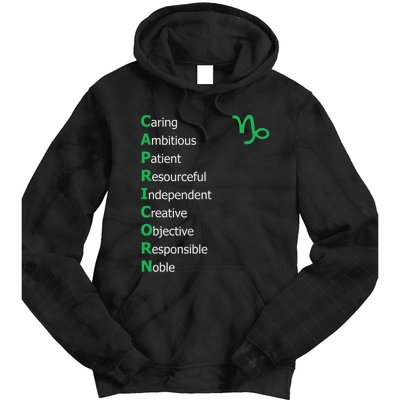 Cute Dandelion Saying Astrology Flower Zodiac Capricorn Tie Dye Hoodie