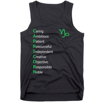 Cute Dandelion Saying Astrology Flower Zodiac Capricorn Tank Top