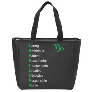 Cute Dandelion Saying Astrology Flower Zodiac Capricorn Zip Tote Bag