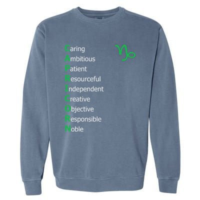 Cute Dandelion Saying Astrology Flower Zodiac Capricorn Garment-Dyed Sweatshirt