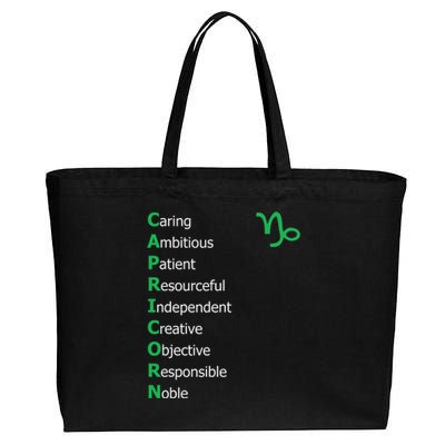 Cute Dandelion Saying Astrology Flower Zodiac Capricorn Cotton Canvas Jumbo Tote