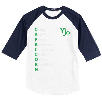 Cute Dandelion Saying Astrology Flower Zodiac Capricorn Baseball Sleeve Shirt