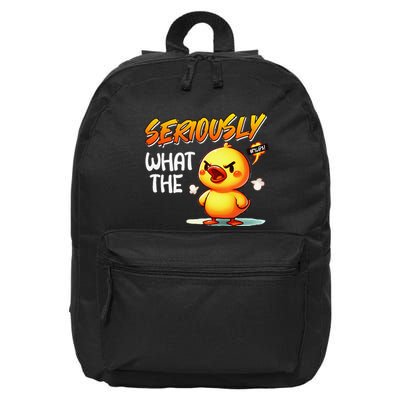 Carnival Duck Seriously What In The Duck Funny Ducks 16 in Basic Backpack