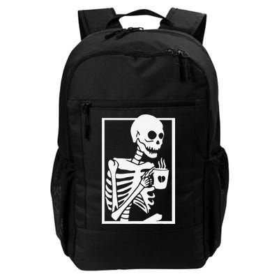Coffee Drinking Skeleton Lazy DIY Halloween Costume Women Love Backpack