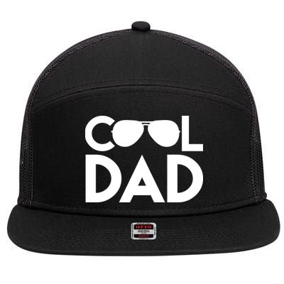 Cool Dad Sunglass Fathers Day 7 Panel Mesh Trucker Snapback Hat