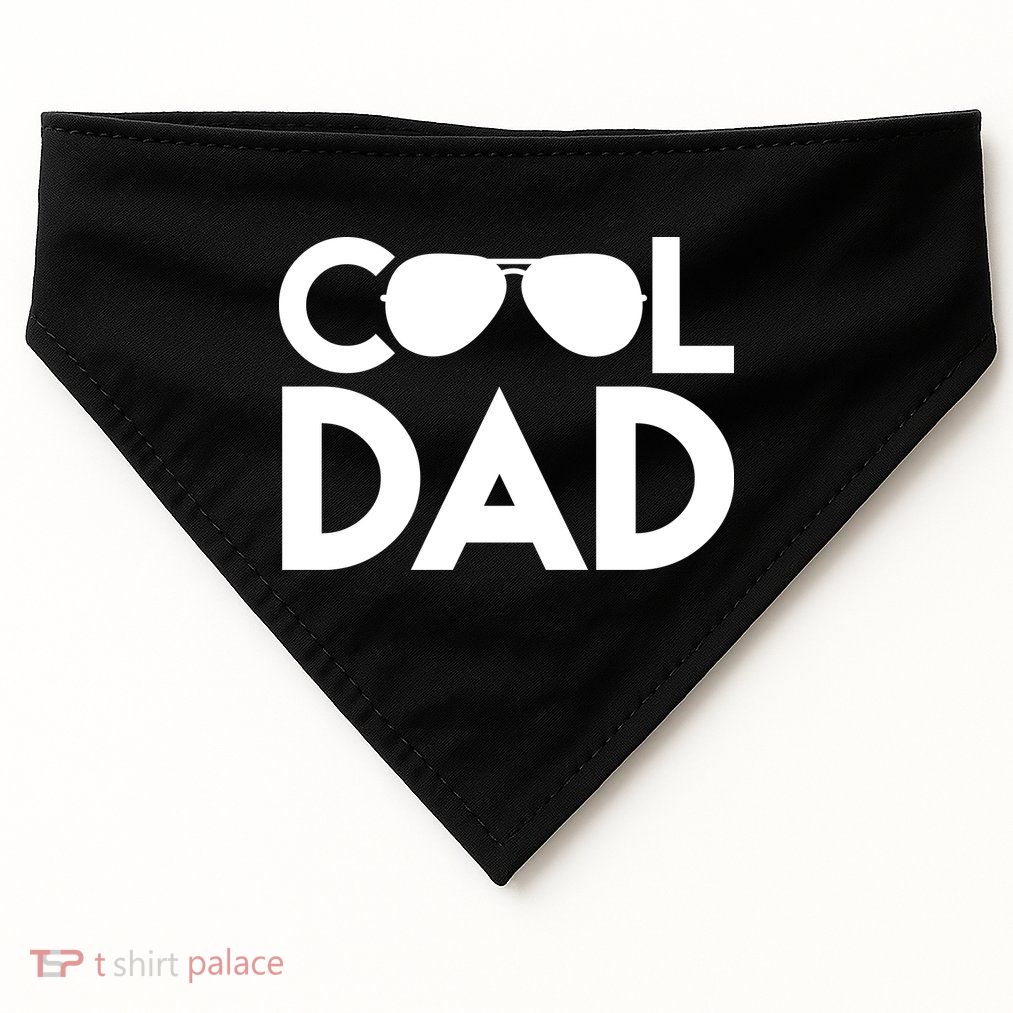 Cool Dad Sunglass Fathers Day USA-Made Doggie Bandana