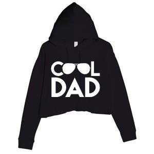 Cool Dad Sunglass Fathers Day Crop Fleece Hoodie