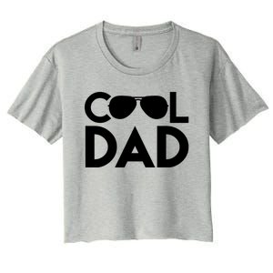 Cool Dad Sunglass Fathers Day Women's Crop Top Tee