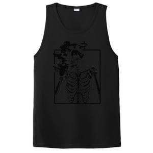 Coffee Drinking Skeleton Skull Halloween Costume PosiCharge Competitor Tank