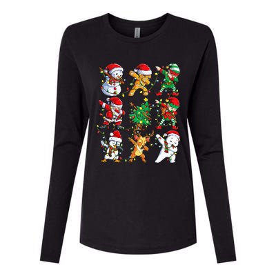 Christmas Dabbing Santa Elf Friends Xmas Dab Womens Cotton Relaxed Long Sleeve T-Shirt