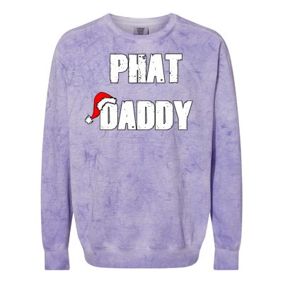 Christmas Daddy Santa Claus Father Family Matching Pajamas Colorblast Crewneck Sweatshirt