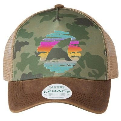 Colorful Distressed Shark Fin Legacy Tie Dye Trucker Hat