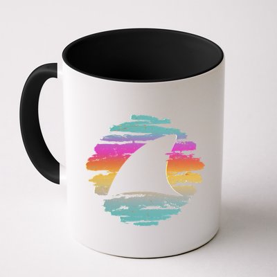 Colorful Distressed Shark Fin Mug