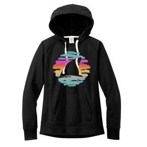 Colorful Distressed Shark Fin Women's Fleece Hoodie