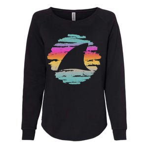 Colorful Distressed Shark Fin Womens California Wash Sweatshirt