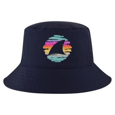 Colorful Distressed Shark Fin Cool Comfort Performance Bucket Hat