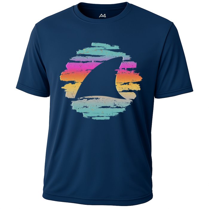 Colorful Distressed Shark Fin Performance Shirt