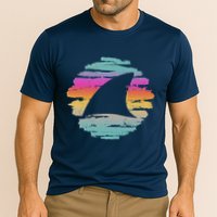 Colorful Distressed Shark Fin Performance Shirt