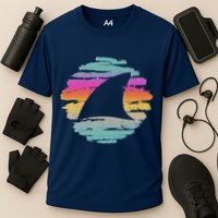 Colorful Distressed Shark Fin Performance Shirt