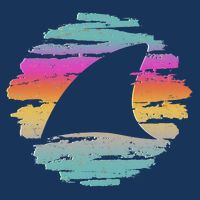 Colorful Distressed Shark Fin T-Shirt