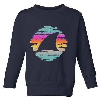 Colorful Distressed Shark Fin Toddler Sweatshirt
