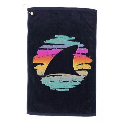 Colorful Distressed Shark Fin Golf Towel