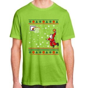 Christmas Dunking Santa Basketball Xmas Cute Gift Adult ChromaSoft Performance T-Shirt