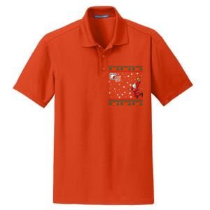 Christmas Dunking Santa Basketball Xmas Cute Gift Dry Zone Grid Polo