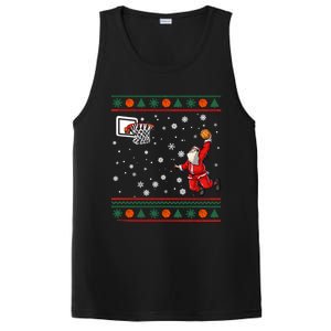 Christmas Dunking Santa Basketball Xmas Cute Gift PosiCharge Competitor Tank