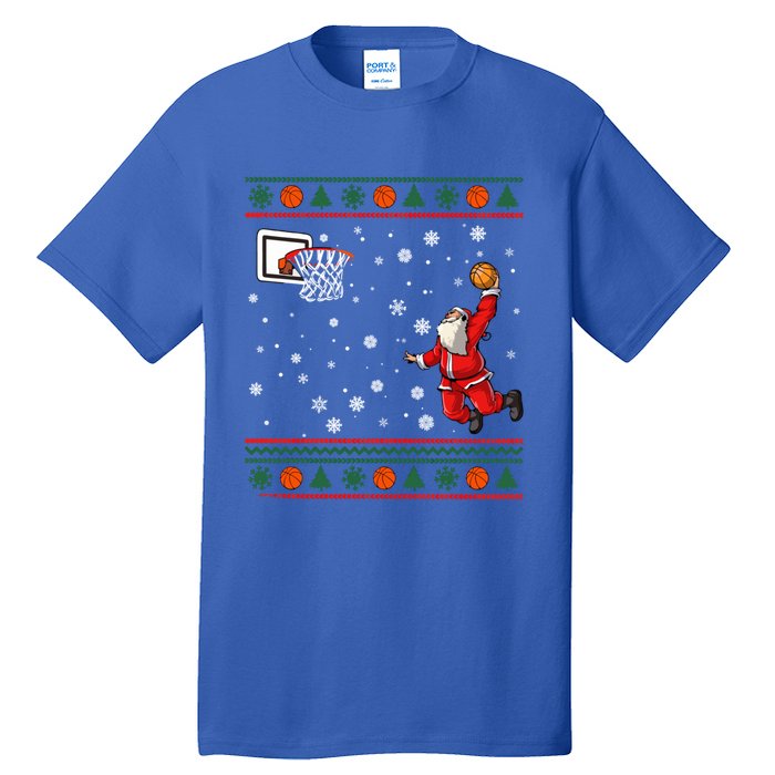 Christmas Dunking Santa Basketball Xmas Cute Gift Tall T-Shirt