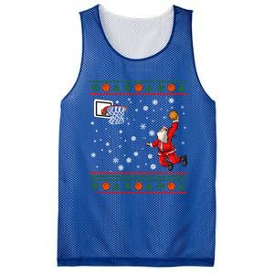 Christmas Dunking Santa Basketball Xmas Cute Gift Mesh Reversible Basketball Jersey Tank