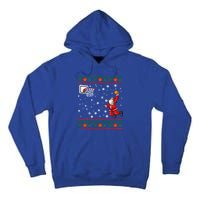 Christmas Dunking Santa Basketball Xmas Cute Gift Tall Hoodie