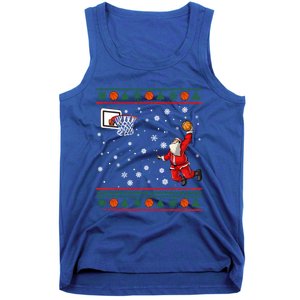 Christmas Dunking Santa Basketball Xmas Cute Gift Tank Top