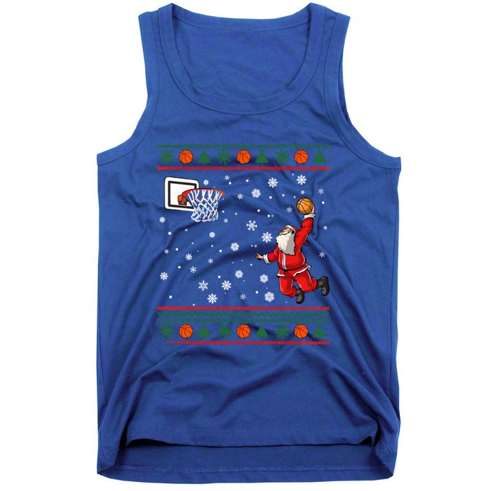 Christmas Dunking Santa Basketball Xmas Cute Gift Tank Top