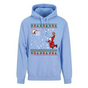 Christmas Dunking Santa Basketball Xmas Cute Gift Unisex Surf Hoodie