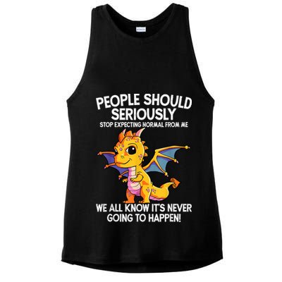Cute Dragon Seriously Dragon For Women And Girls Ladies PosiCharge Tri-Blend Wicking Tank